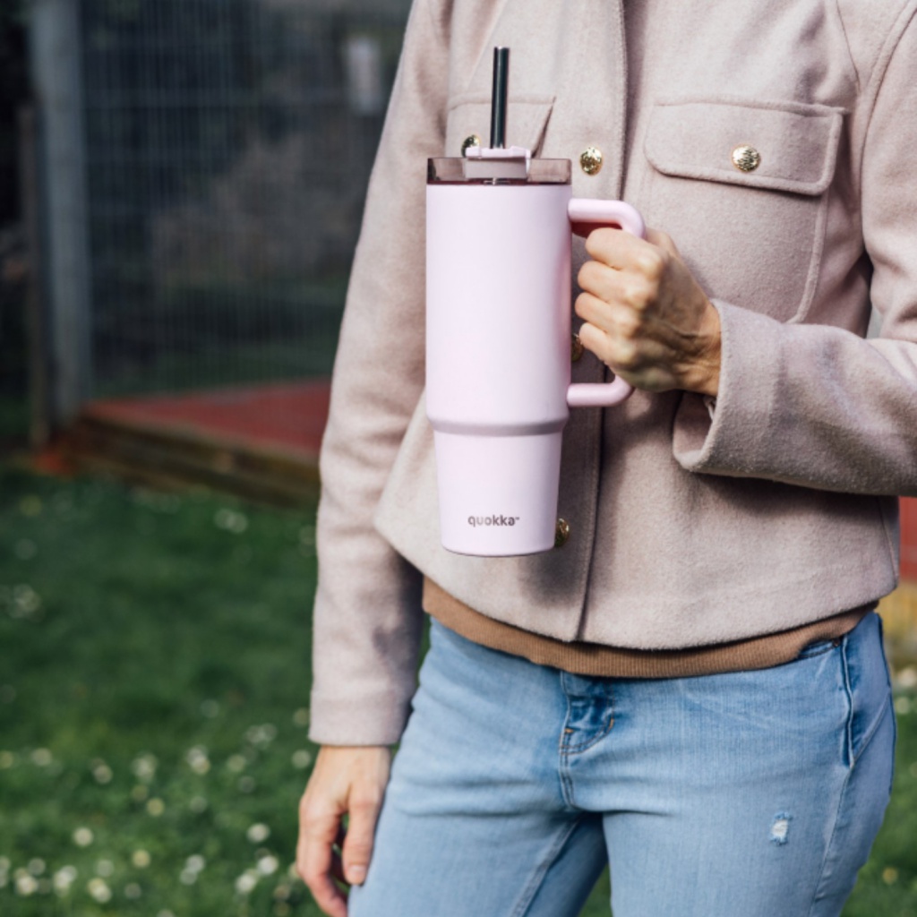 Quokka Stream, Nerezový termo pohár Light Pink, 950ml, 40037