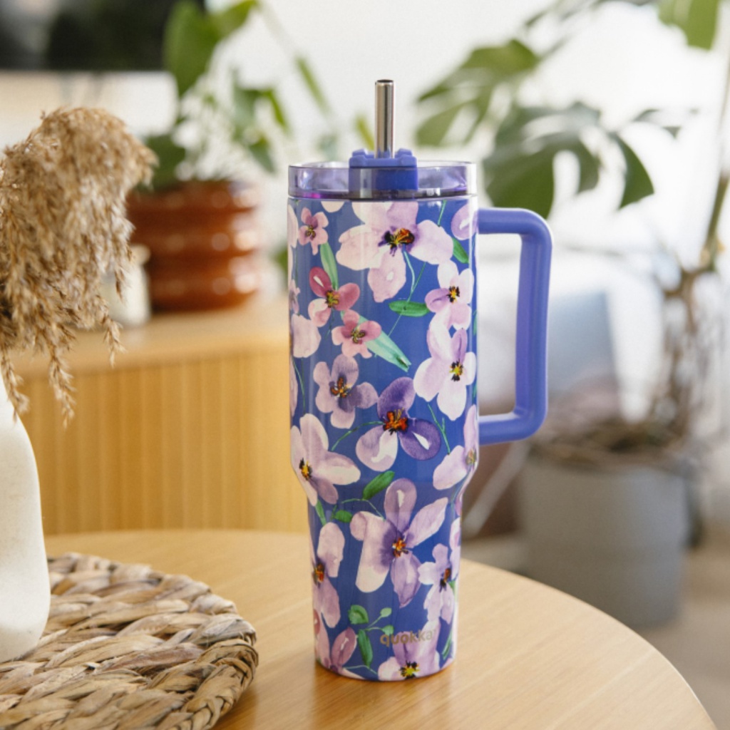 Quokka Stream, Nerezový termo pohár Flower Dusk, 950ml, 40032