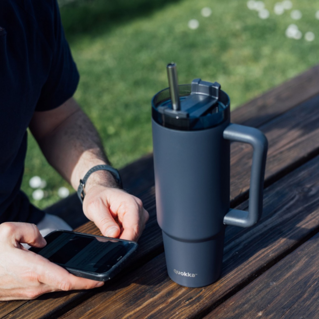 Quokka Stream, Nerezový termo pohár Black, 950ml, 40034