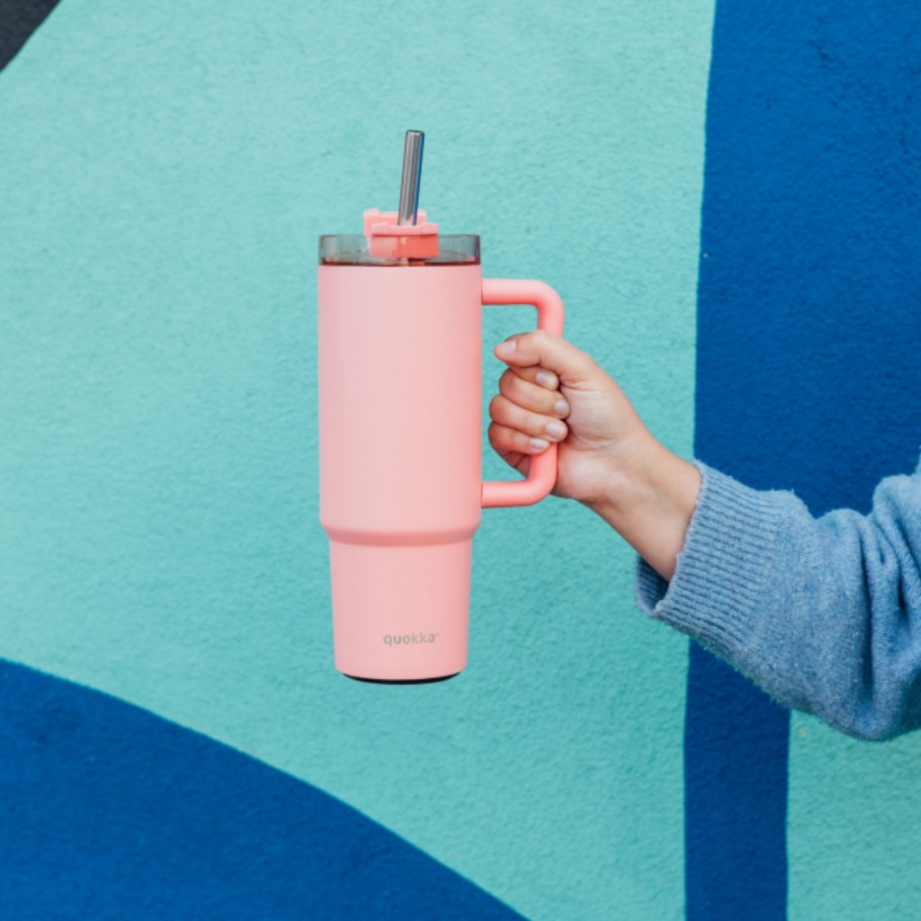 Quokka Vibe Smartgrip, Nerezový termo pohár Coral, 880ml, 40381