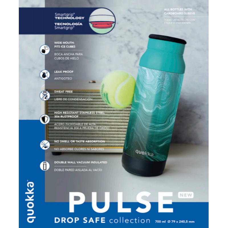Quokka Pulse Smartgrip, Nerezová termo fľaša Pulse Magnolia, 700ml, 40292 Quokka Pulse Smartgrip, Nerezová termo fľaša Pulse Magnolia, 700ml, 40292