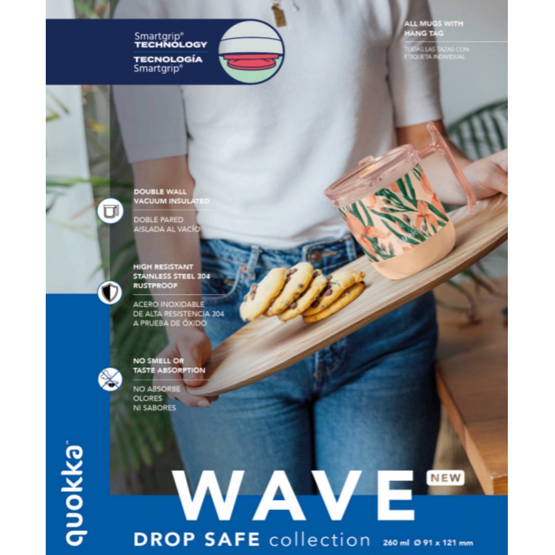 Quokka Wave Smartgrip, Nerezový termo hrnek Spring Dawn, 260ml, 40271 Quokka Wave Smartgrip, Nerezový termo hrnek Spring Dawn, 260ml, 40271
