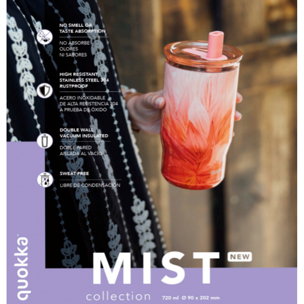 Quokka Mist, Nerezový termo pohár Violet Blooms, 720ml, 40165