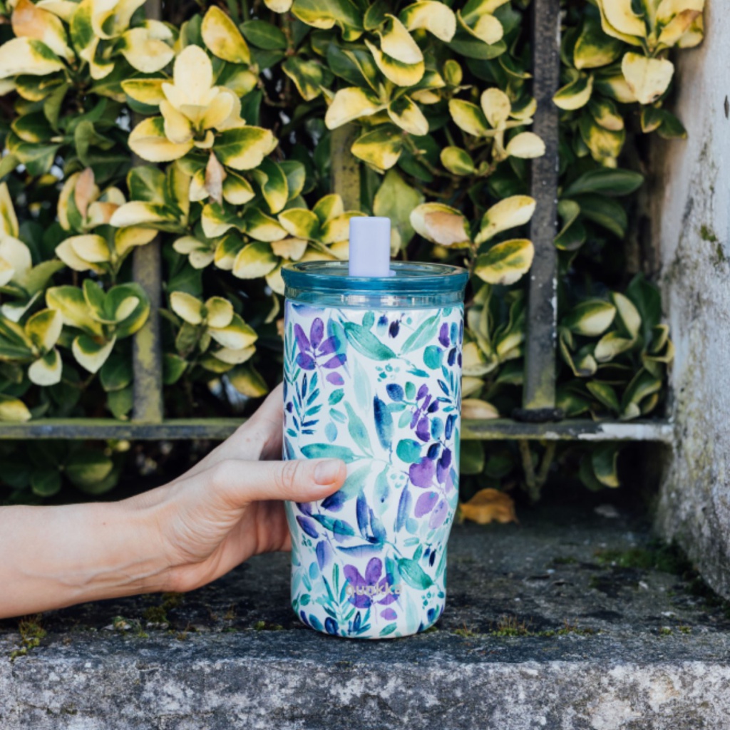 Quokka Mist, Nerezový termo pohár Violet Blooms, 720ml, 40165