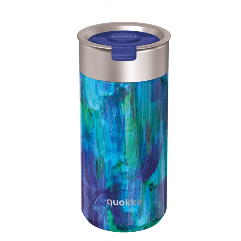 Quokka Boost, Nerezový termohrnček so sitkom Blue Paint, 400ml, 40066 Quokka Boost, Nerezový termohrnček so sitkom Blue Paint, 400ml, 40066