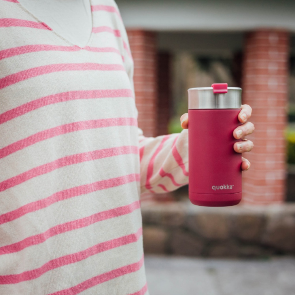 Quokka Boost,, Nerezový termohrnček so sitkom Maroon, 400ml, 40076