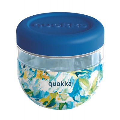 QUOKKA Bubble, Plastová nádoba na jídlo BLUE PEONIES, 770ml, 40134 QUOKKA Bubble, Plastová nádoba na jídlo BLUE PEONIES, 770ml, 40134