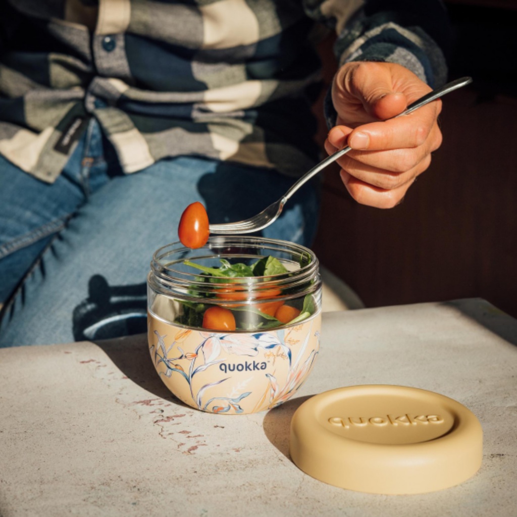 QUOKKA Bubble, Plastová nádoba na jídlo VINTAGE FLORAL, 770ml, 40135