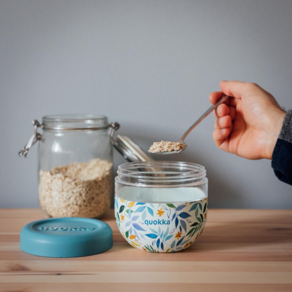 Quokka Bubble, Plastová nádoba na jedlo Watercolor Leaves, 770ml, 40136