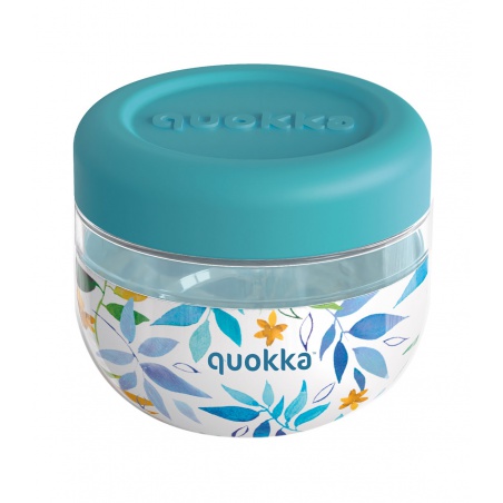 Quokka Bubble, Plastová nádoba na jedlo Watercolor Leaves, 500ml, 40126