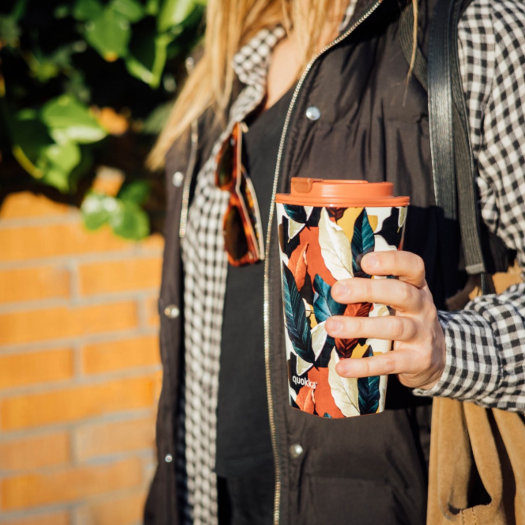 Quokka Flux, Plastový termohrnček Autum Fall, 450ml, 40222