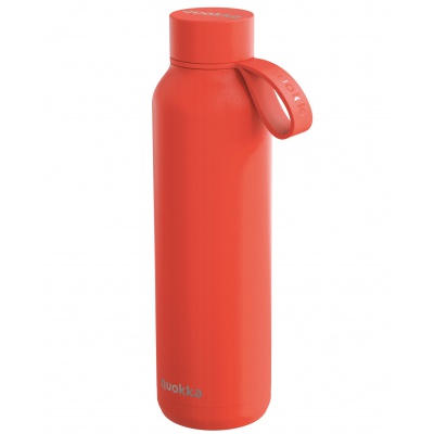 Quokka Solid, Nerezová láhev / termoska s poutkem Orange , 630ml, 40177
