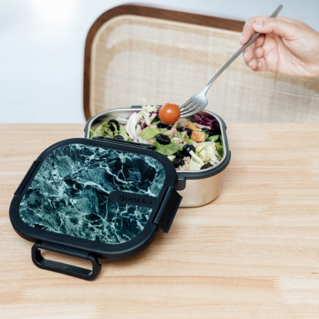 QUOKKA Kai, Nerezová nádoba na jídlo BLACK MARBLE, 40244