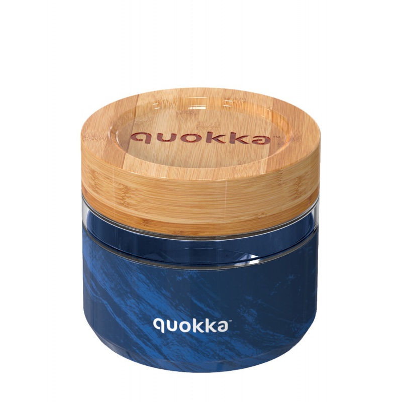 Quokka Deli, Sklenená nádoba na jedlo WOOD GRAIN, 500ml, 40123 Quokka Deli, Sklenená nádoba na jedlo WOOD GRAIN, 500ml, 40123