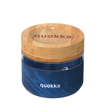 Quokka Deli, Sklenená nádoba na jedlo WOOD GRAIN, 500ml, 40123