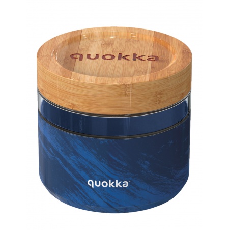 Quokka Deli, Sklenená nádoba na jedlo WOOD GRAIN, 820ml, 40133