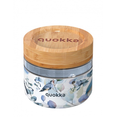 Quokka Deli, Sklenená nádoba na jedlo BLUE NATURE, 500ml, 40120