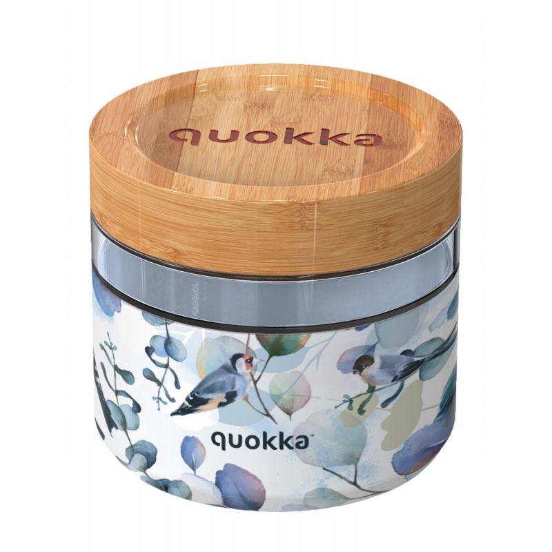 Quokka Deli, Sklenená nádoba na jedlo BLUE NATURE, 820ml, 40130 Quokka Deli, Sklenená nádoba na jedlo BLUE NATURE, 820ml, 40130