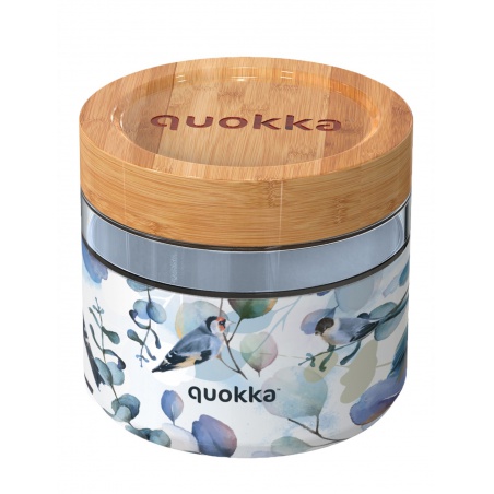 Quokka Deli, Sklenená nádoba na jedlo BLUE NATURE, 820ml, 40130