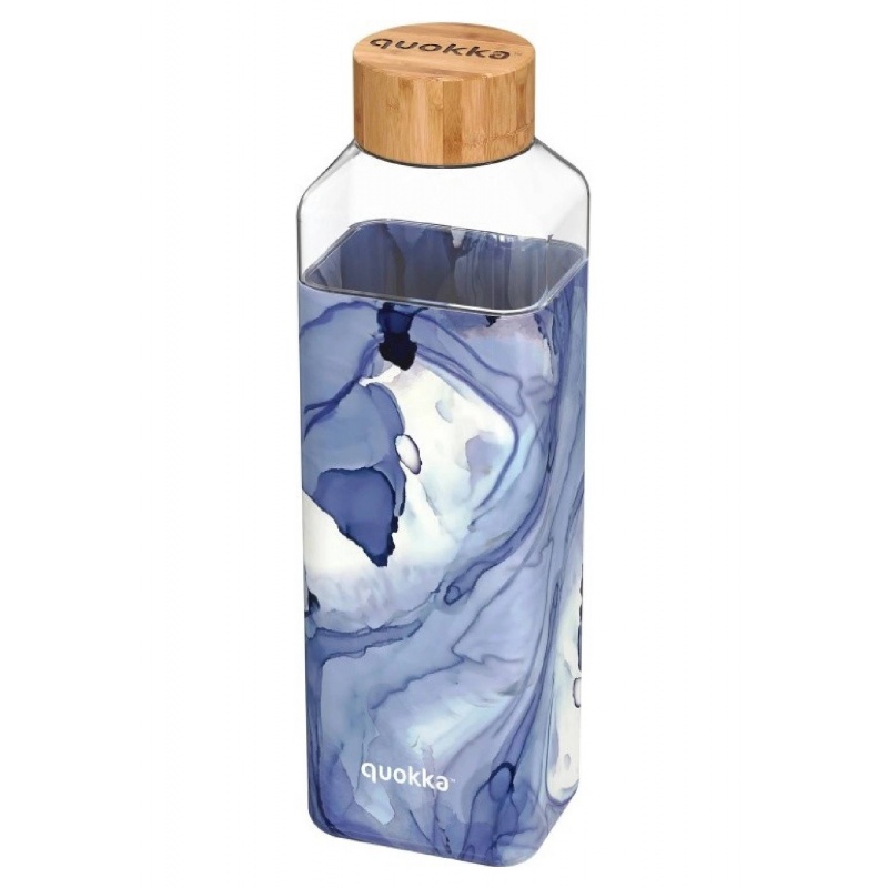 QUOKKA Storm, Skleněná láhev se silikonovým povrchem LIQUID, 700ml, 40021