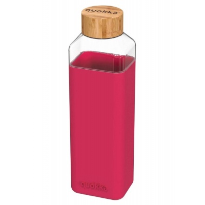 Quokka Storm, Sklenená fľaša so silikónovým povrchom Maroon, 700ml, 40025 Quokka Storm, Sklenená fľaša so silikónovým povrchom Maroon, 700ml, 40025