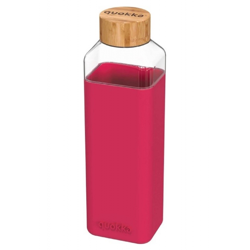 Quokka Storm, Sklenená fľaša so silikónovým povrchom Maroon, 700ml, 40025 Quokka Storm, Sklenená fľaša so silikónovým povrchom Maroon, 700ml, 40025