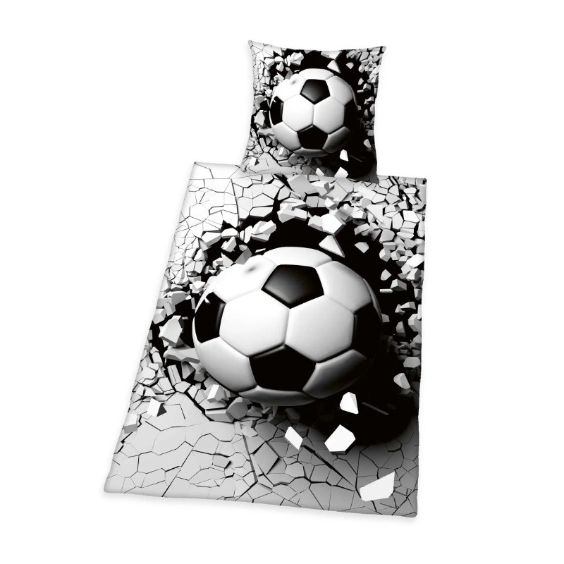 Bavlnené obliečky Herding 3D Futbal 140x200, 70x90 cm