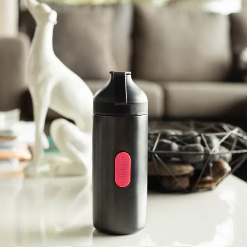 Quokka Mineral, Nerezová láhev / termoska PINK FLUORITE, 335ml, 40300