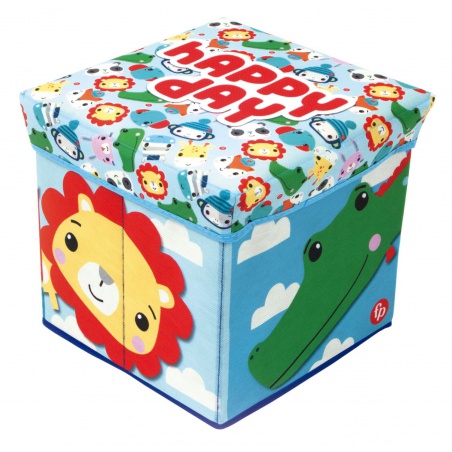 FISHER-PRICE Úložný box s víkem / taburetka 2v1, HAPPY DAY, FP10300