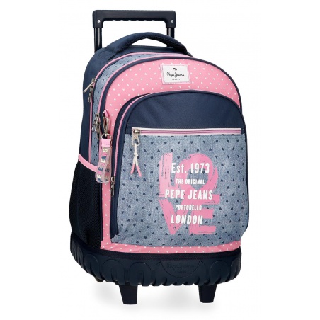 Školní batoh na kolečkách Pepe Jeans Noni Denim, 30L, 6822921