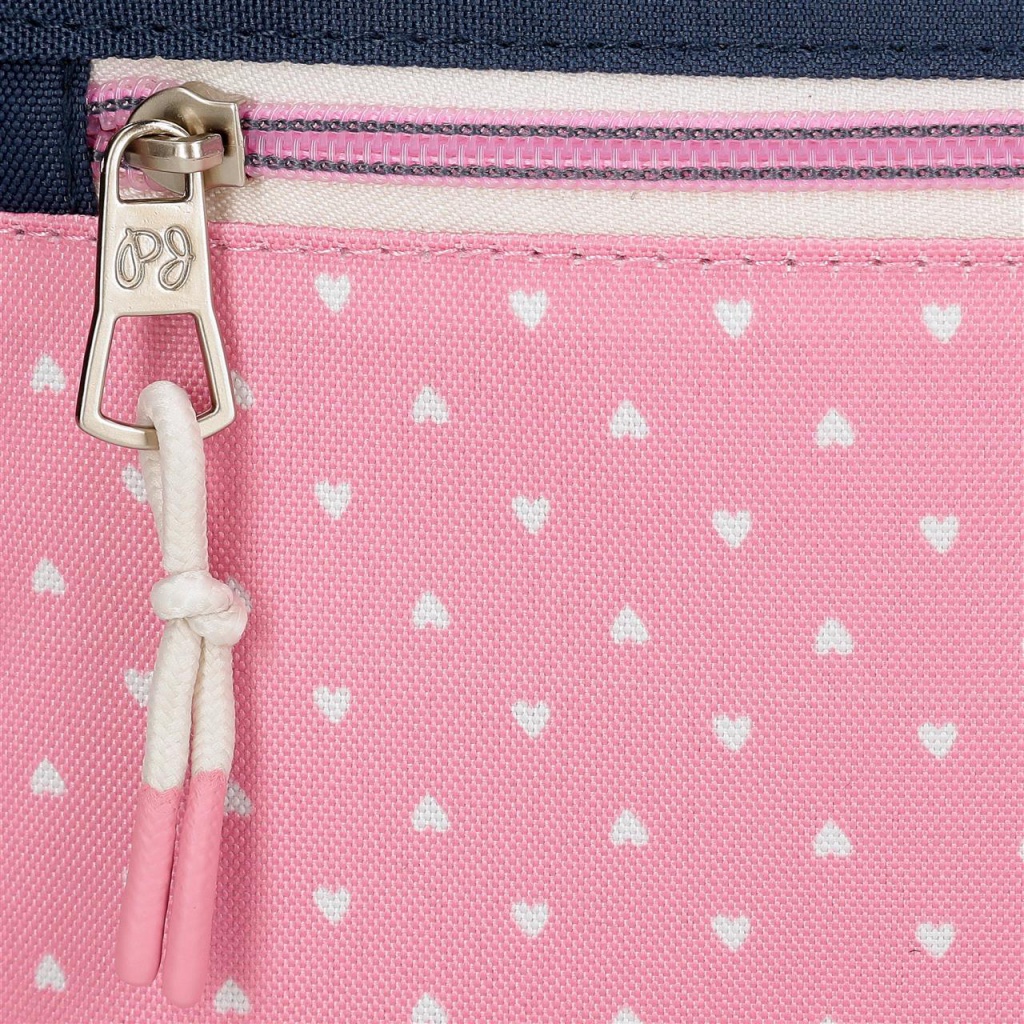 Školský batoh na kolieskach Pepe Jeans Noni Denim, 30L, ružovo-modrý