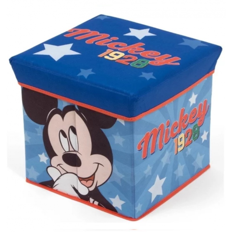 Úložný box s vrchnákom / taburetka 2v1 MICKEY MOUSE – box a taburetka pre deti