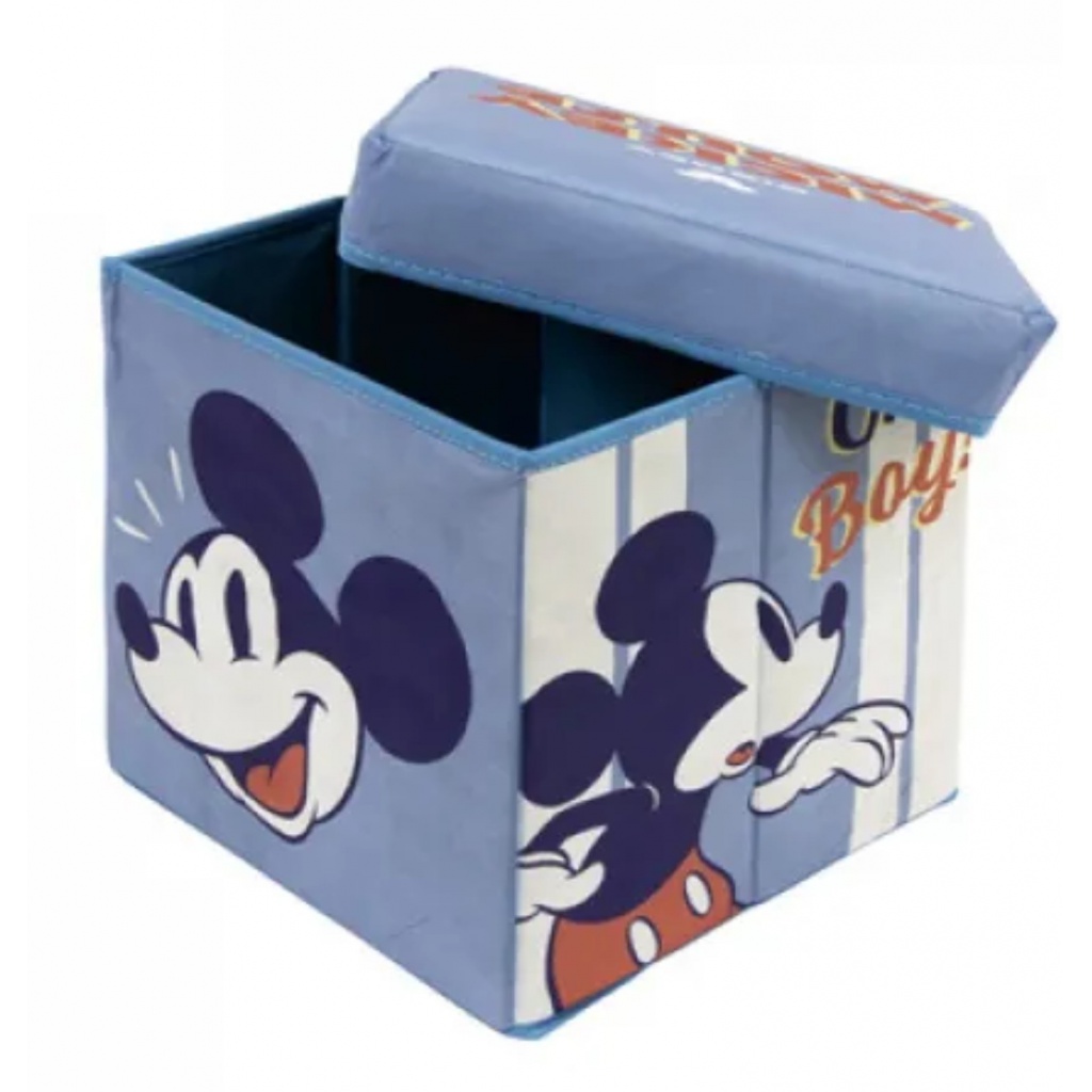 Úložný box s vrchnákom / taburetka 2v1 MICKEY MOUSE – box na hračky pre deti