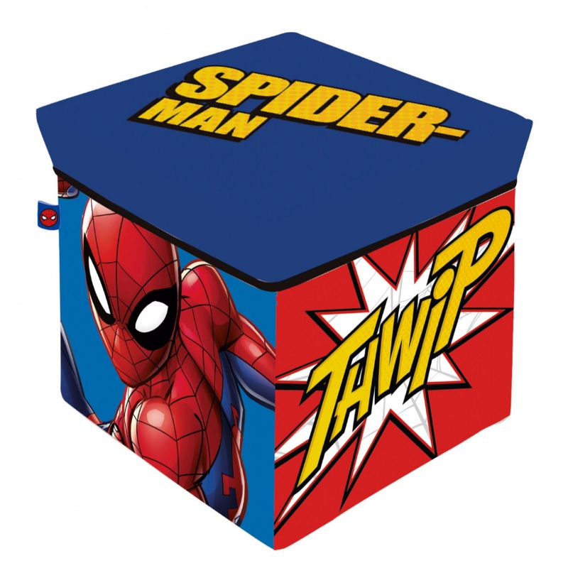 Úložný box s vrchnákom / taburetka 2v1 SPIDERMAN – box na hračky a taburetka pre deti Úložný box s vrchnákom / taburetka 2v1 SPIDERMAN – box na hračky a taburetka pre deti