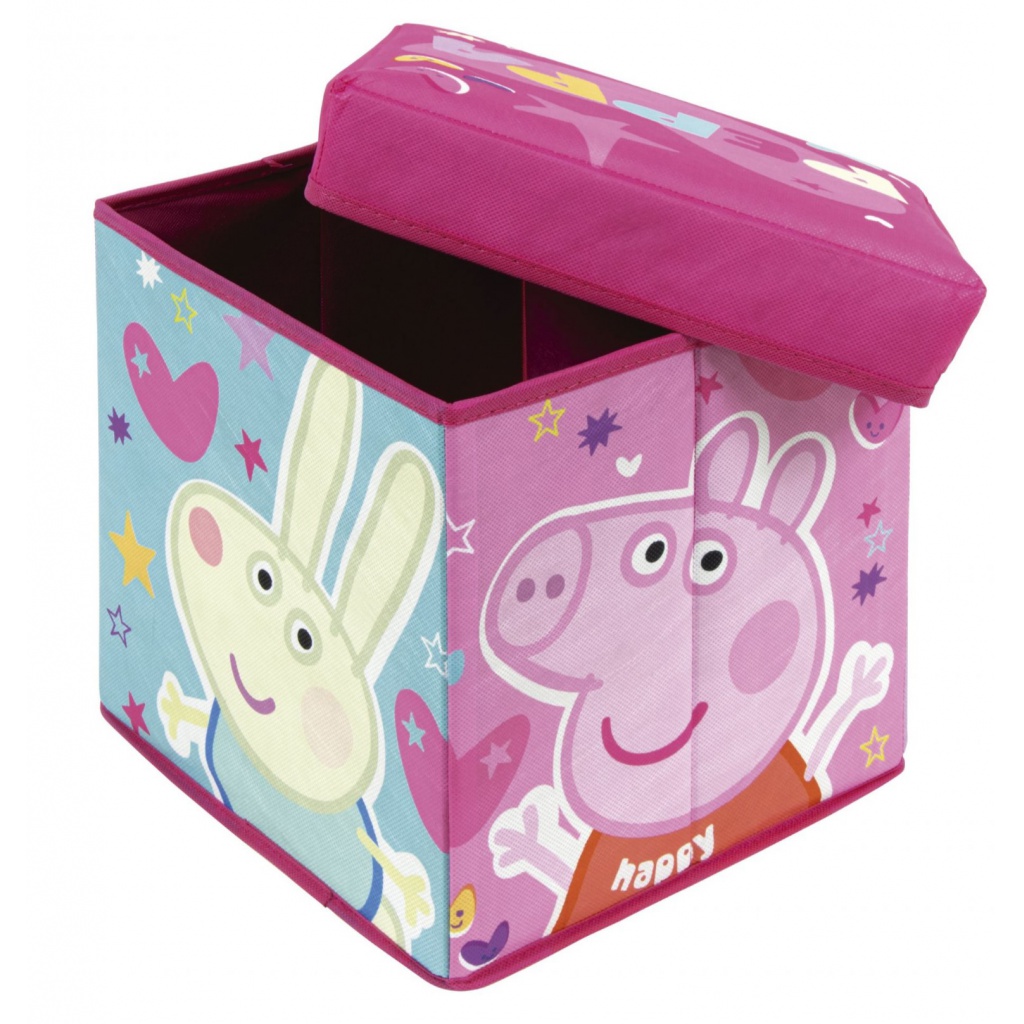 Úložný box s vrchnákom / taburetka 2v1 PEPPA PIG – box a taburetka pre deti