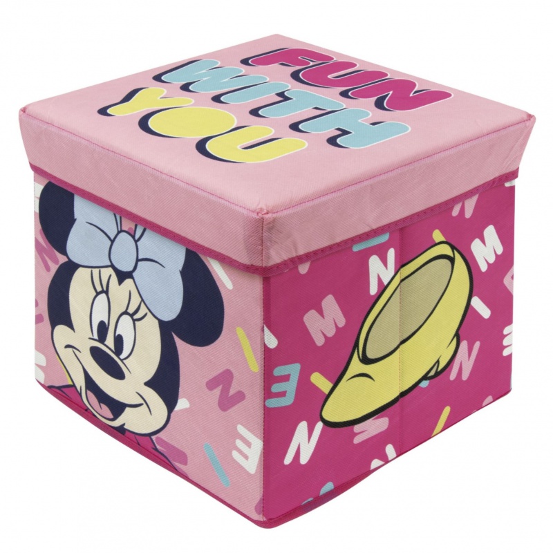 Úložný box s vrchnákom / taburetka 2v1 MINNIE MOUSE – box a taburetka pre deti Úložný box s vrchnákom / taburetka 2v1 MINNIE MOUSE – box a taburetka pre deti