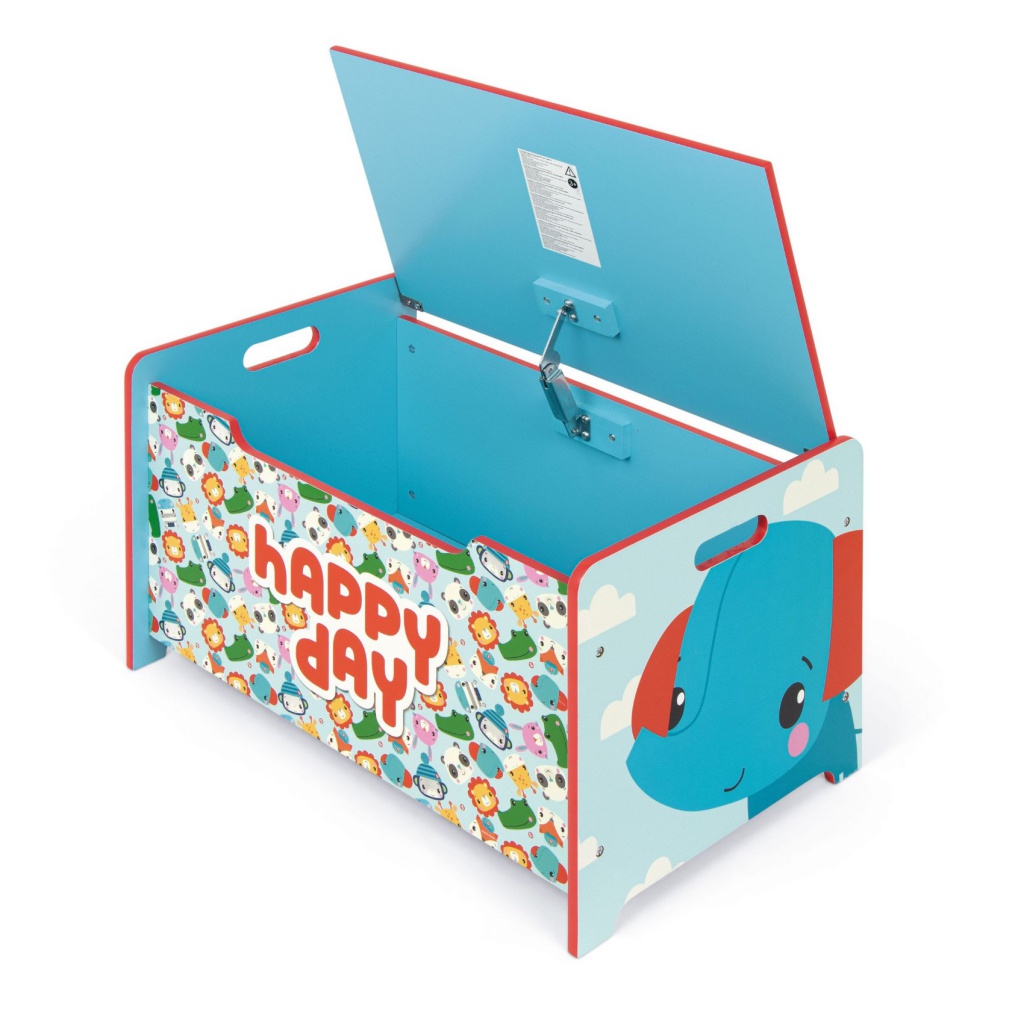 Detský drevený nábytok 2v1 FISHER PRICE – lavica a box na hračky