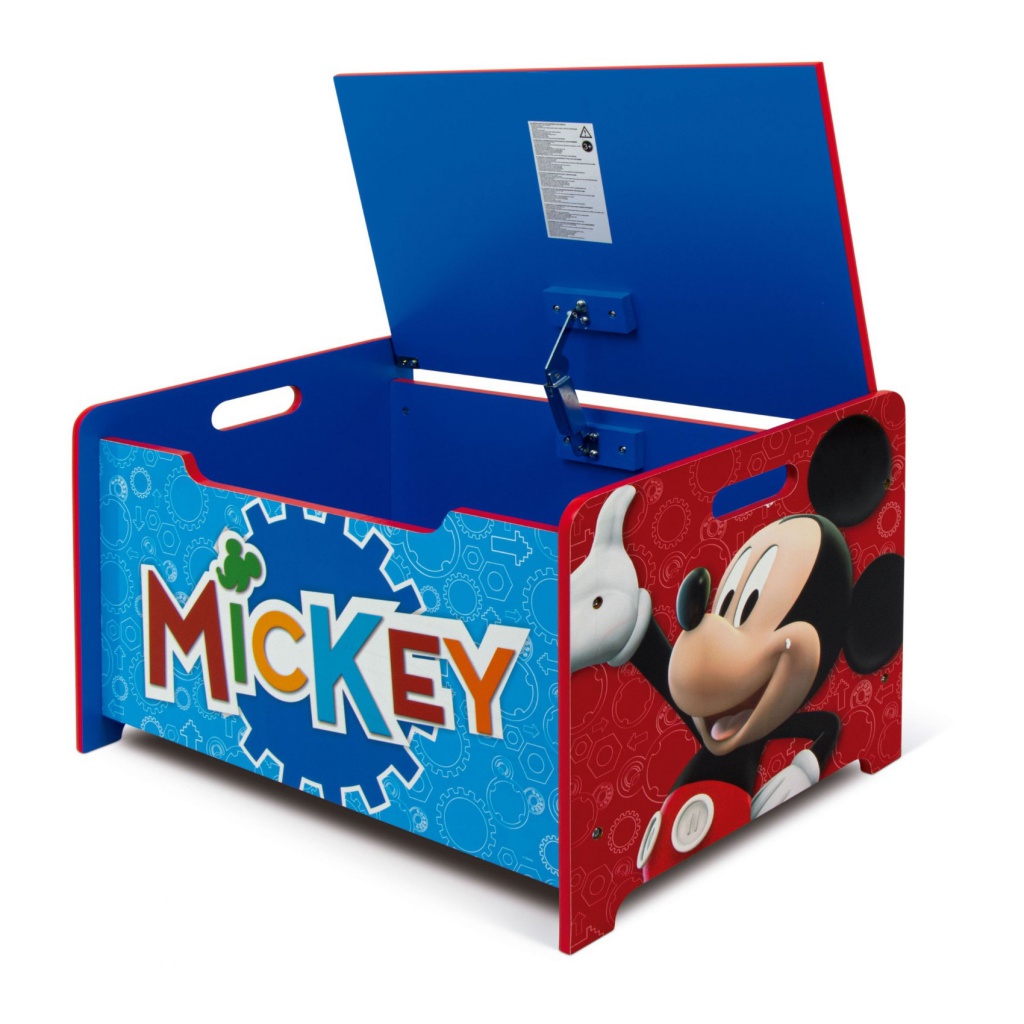 Dětský dřevěný nábytek 2v1 MICKEY MOUSE Lavice/Box na hračky, WD14005
