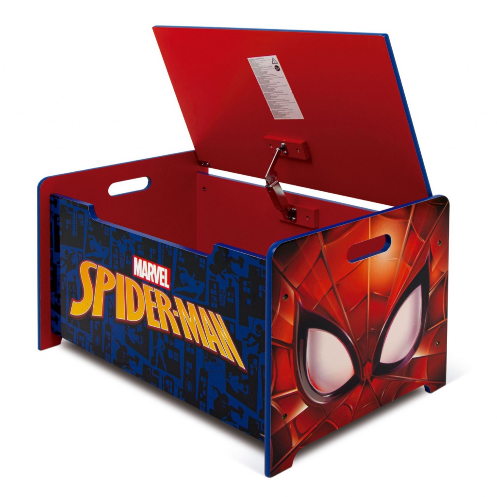 Dětský dřevěný nábytek 2v1 SPIDERMAN Lavice/Box na hračky, SM14179