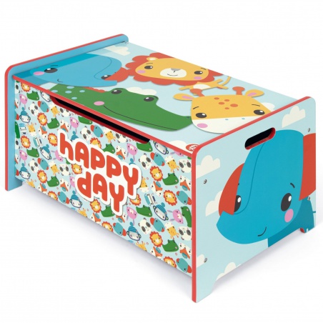 Dětský dřevěný nábytek 2v1 FISHER PRICE Lavice/Box na hračky, FP10299