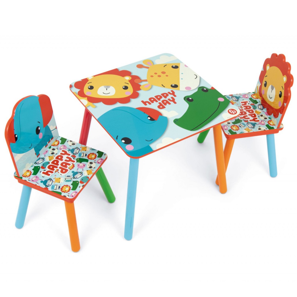 Dětský dřevěný stolek + židle FISHER PRICE, FP10298
