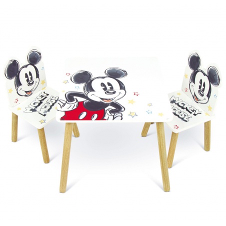 Dětský dřevěný stolek + židle MICKEY MOUSE, WD13695
