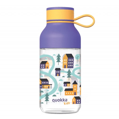 Quokka Kids Ice, Plastová fľaša s pútkom Town, 430ml, 40161 Quokka Kids Ice, Plastová fľaša s pútkom Town, 430ml, 40161