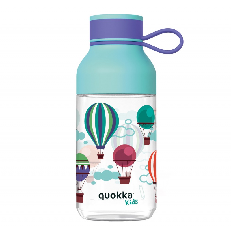 Quokka Kids Ice, Plastová láhev s poutkem Balloons, 430ml, 40162 Quokka Kids Ice, Plastová láhev s poutkem Balloons, 430ml, 40162