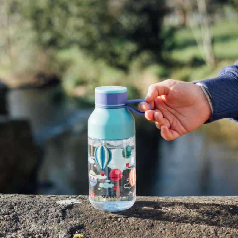 Quokka Kids Ice, Plastová fľaša s pútkom Balloons, 430ml, 40162 Quokka Kids Ice, Plastová fľaša s pútkom Balloons, 430ml, 40162