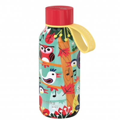 Quokka Kids Solid, Nerezová láhev / termoska s poutkem Grove Birds, 330ml, 40149 Quokka Kids Solid, Nerezová láhev / termoska s poutkem Grove Birds, 330ml, 40149