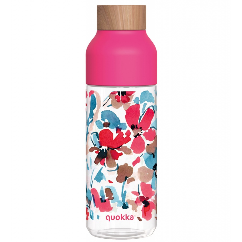 Quokka Ice, Plastová láhev Red Flowers, 720ml, 06993 Quokka Ice, Plastová láhev Red Flowers, 720ml, 06993