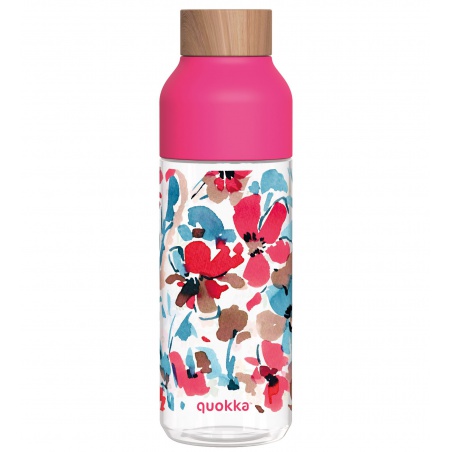 Quokka Ice, Plastová láhev Red Flowers, 720ml, 06993