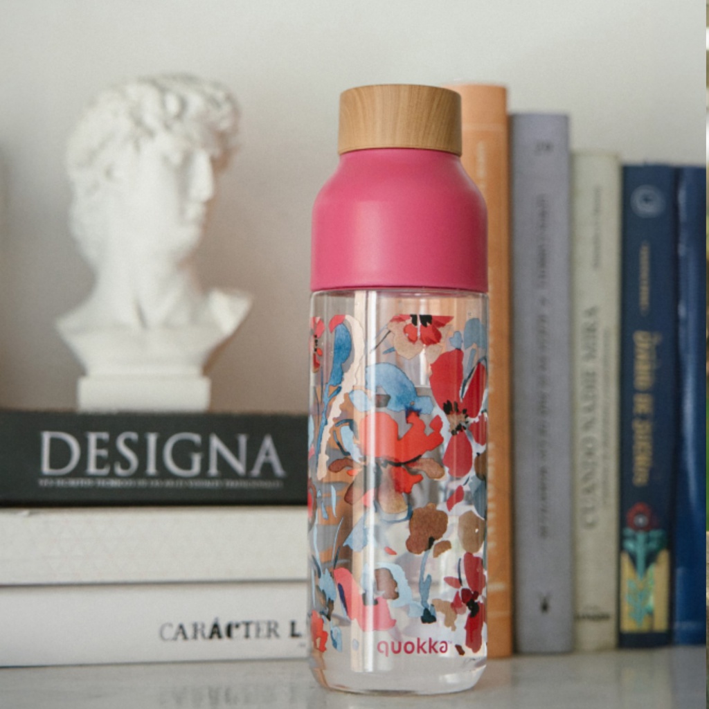 Quokka Ice, Plastová láhev Red Flowers, 720ml, 06993