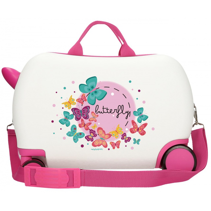 Detský cestovný kufor na kolieskach / odrážadlo MOVOM Butterfly, 25L, 3721061